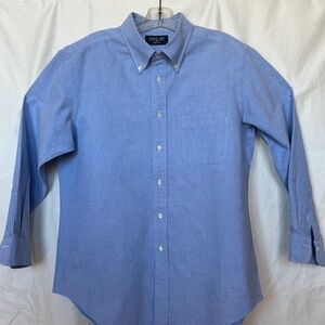 Kamakura Made to Measure Button Up Shirt Lt Blue Men's neck 17